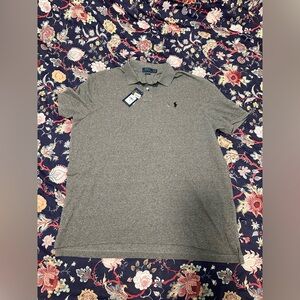 Ralph Lauren Gray Polo Shirt Classic Style